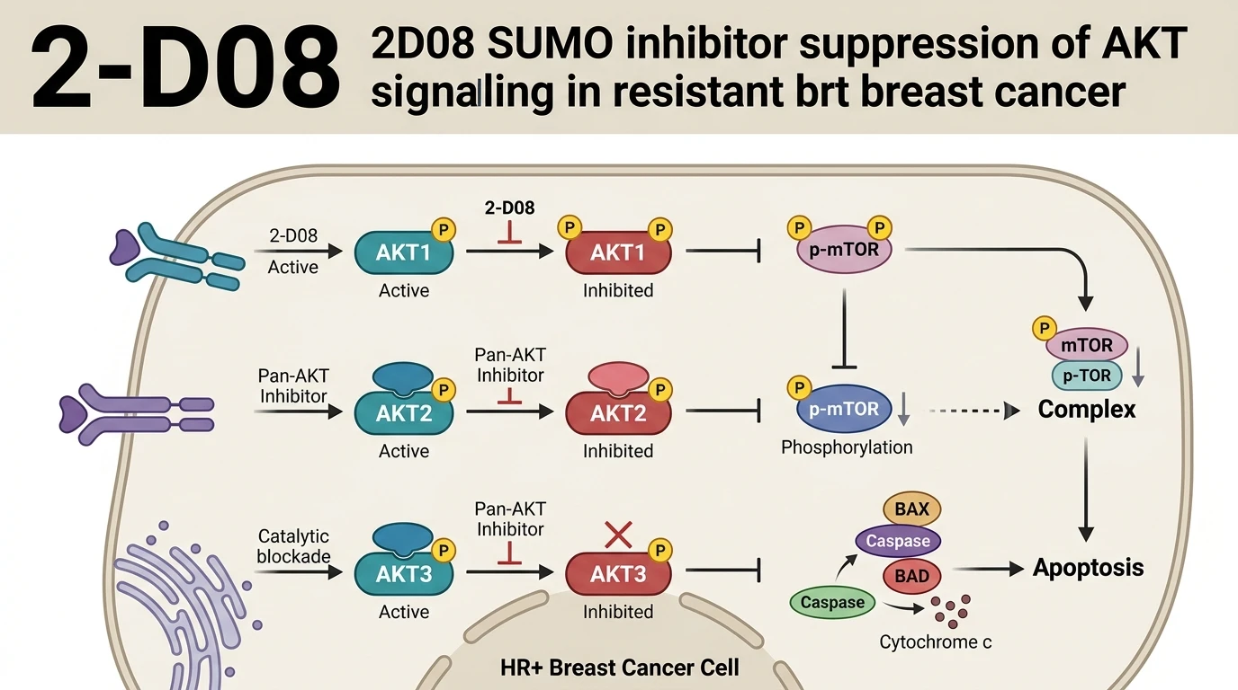Schematic diagram of PI3K AKT mTOR signaling pathway in cancer cells illustrating kinase inhibition